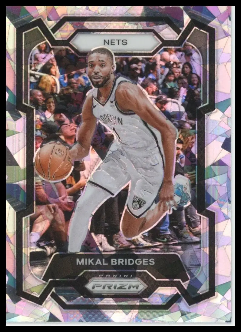 2023-24 Panini Prizm - Mikal Bridges #46 Ice Prizm