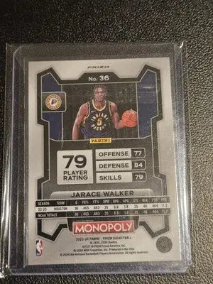 2023-24 Panini Prizm Monopoly #36 Jarace Walker Purple - Basketball Card Single