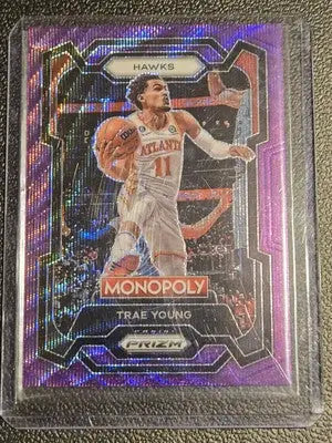 2023-24 Panini Prizm Monopoly #4 Trae Young Purple - Basketball Card Single