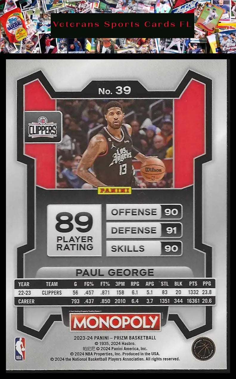 2023-24 Panini Prizm Monopoly #41 Anthony Davis - Basketball Card Single