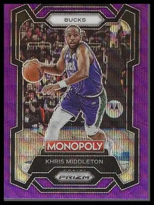 2023-24 Panini Prizm Monopoly #50 Khris Middleton Purple