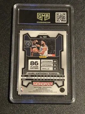 2023-24 Panini Prizm Monopoly #53 Karl-Anthony Towns Purple GMA 10 - Basketball Card Single