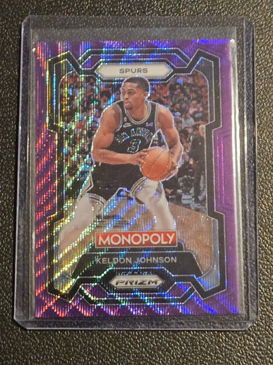 2023-24 Panini Prizm Monopoly #79 Keldon Johnson Purple - Basketball Card Single