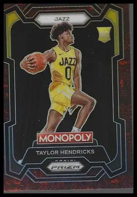2023-24 Panini Prizm Monopoly #86 Taylor Hendricks Monopoly Man Red Pattern