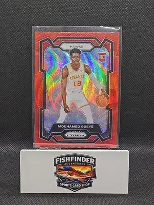 2023-24 Panini Prizm - Mouhamed Gueye #157 Ruby Wave Prizm (RC) - Basketball Card Single