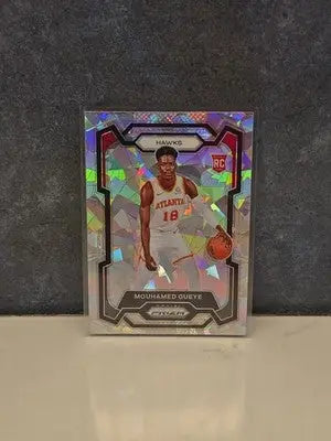 2023-24 Panini PRIZM Mouhamed Gueye Cracked Ice Rookie RC #157 - Basketball Card Single