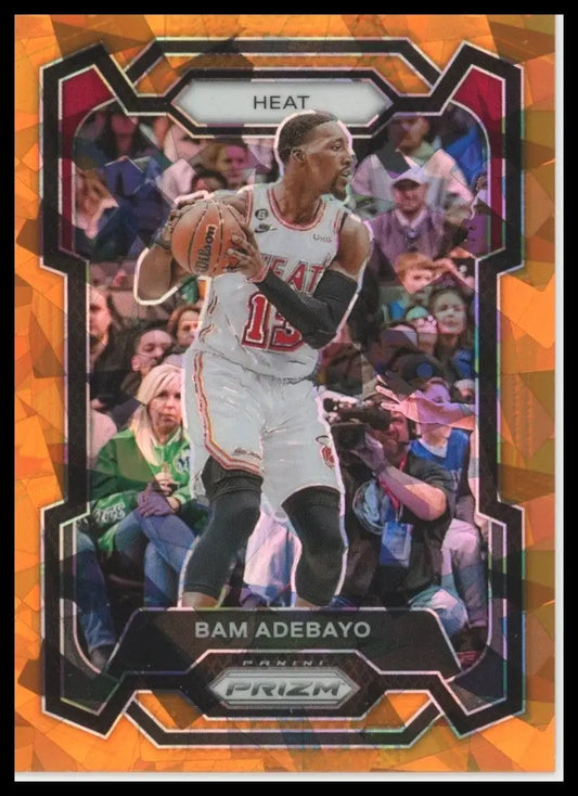 2023-24 Panini Prizm Orange Ice Bam Adebayo #66 Miami Heat Basketball Card NBA