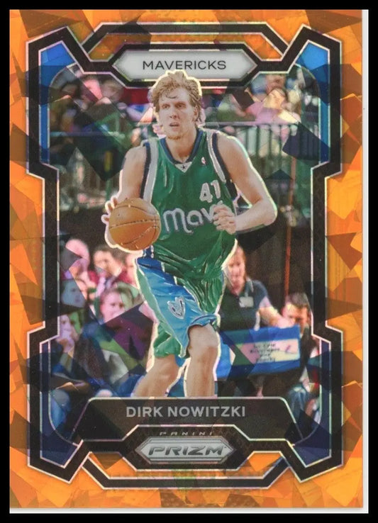 2023-24 Panini Prizm Orange Ice Dirk Nowitzki #187 Dallas Mavericks Basketball
