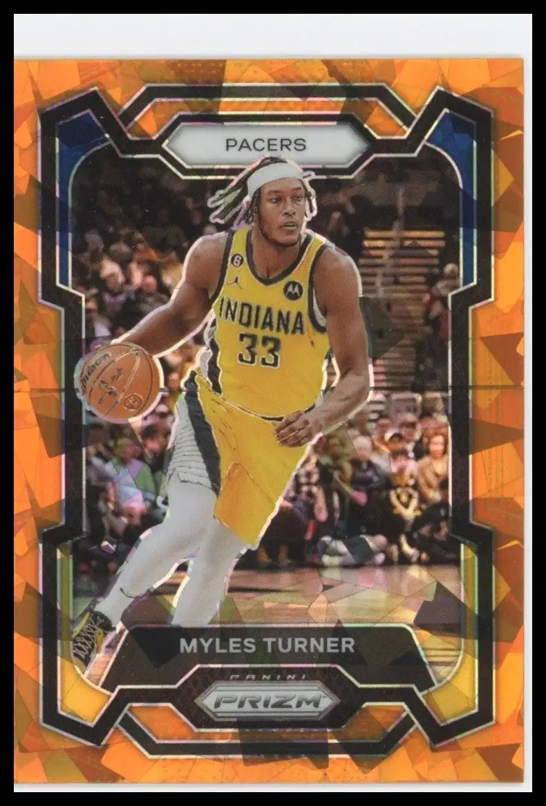 2023-24 Panini Prizm Orange Ice Myles Turner #34 Indiana Pacers Basketball Card