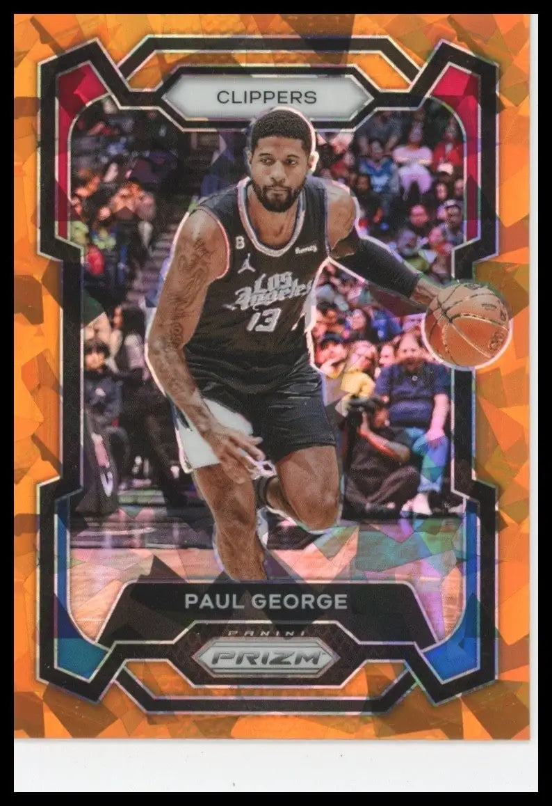 2023-24 Panini Prizm Orange Ice Paul George #101 Los Angeles Clippers Basketball