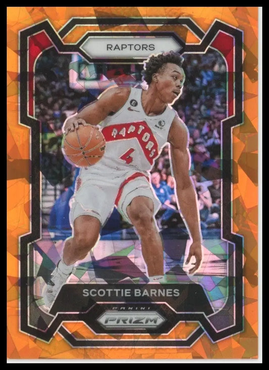 2023-24 Panini Prizm Orange Ice Scottie Barnes #24 Toronto Raptors Basketball