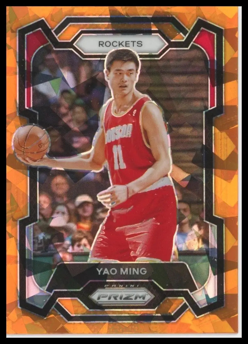 2023-24 Panini Prizm Orange Ice Yao Ming #199 Houston Rockets Basketball Card