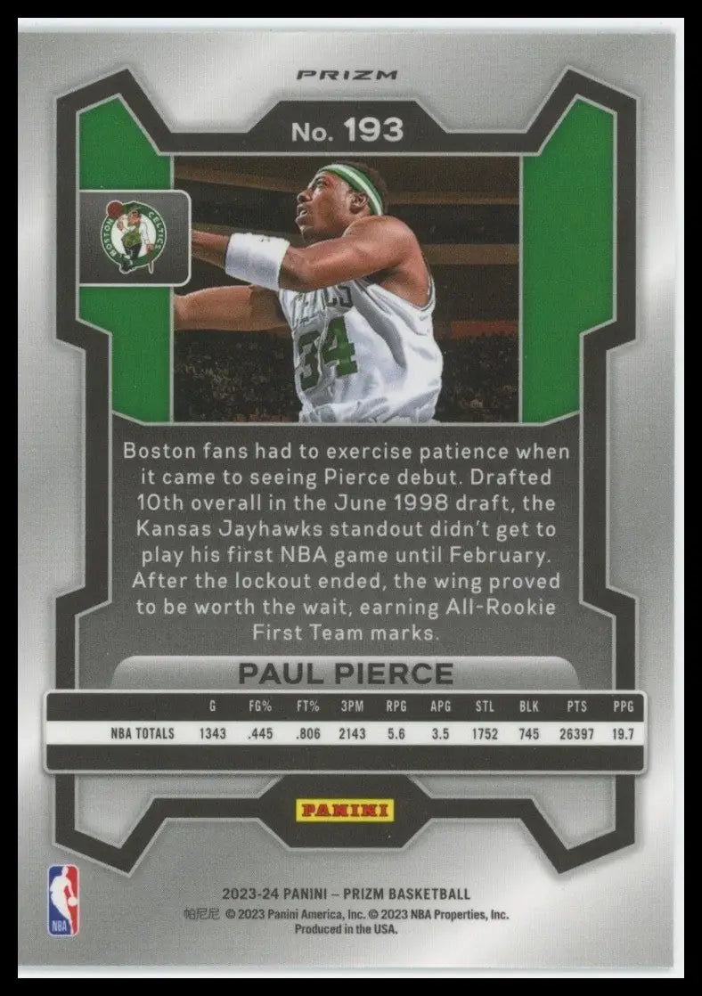 2023-24 Panini Prizm - Paul Pierce #193 Ice Prizm