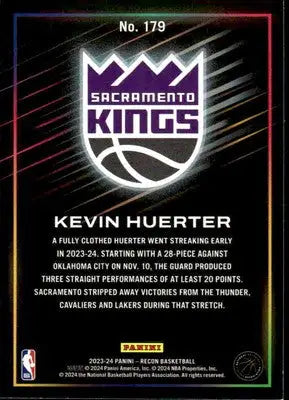 2023-24 Panini Recon #179 Kevin Huerter - Basketball Card Single