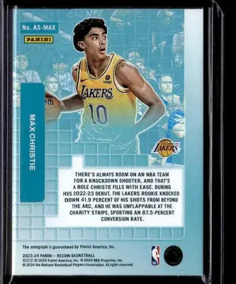 2023-24 Panini Recon #AS-MAX Max Christie Archetype Signatures - Basketball Card Single