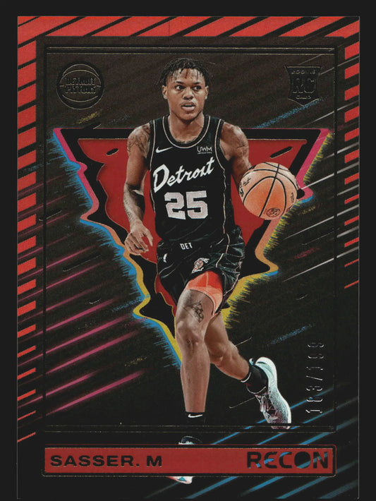 2023-24 Panini Recon Marcus Sasser #209 Holo Red /199 RC Pistons