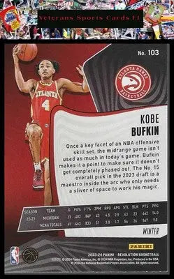 2023-24 Panini Revolution #103 Kobe Bufkin Winter