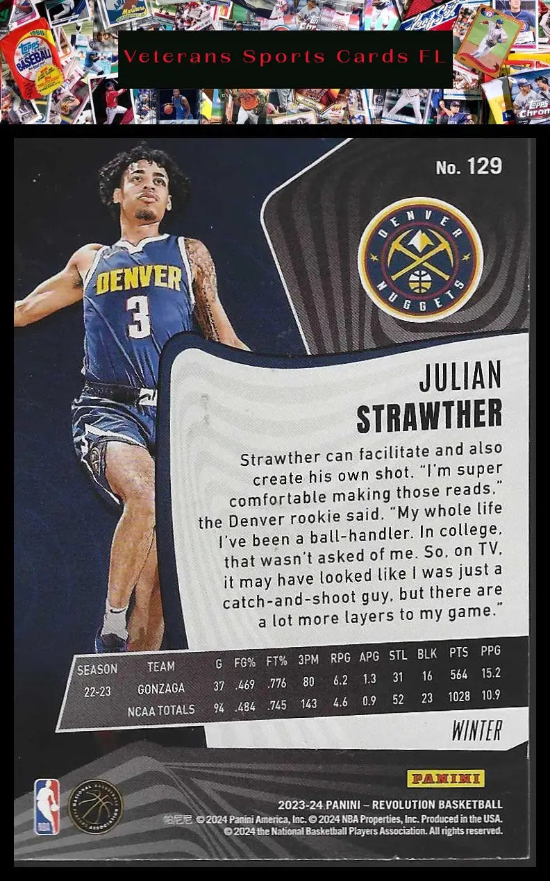 2023-24 Panini Revolution #123 Dariq Whitehead Winter - Basketball Card Single