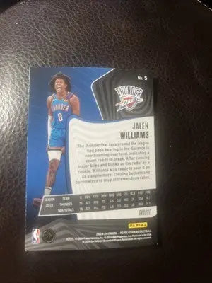 2023-24 Panini Revolution Jalen Williams Thunder basketball card for collectors