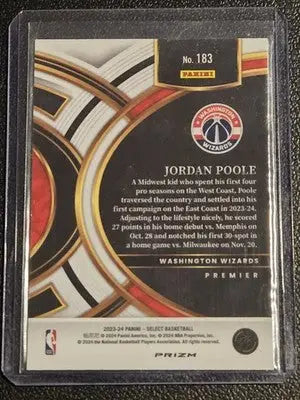 2023-24 Panini Select #183 Jordan Poole - Basketball Card Single