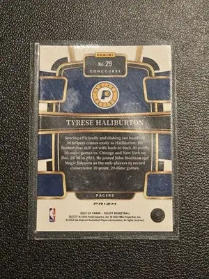 2023-24 Panini Select #29 Tyrese Haliburton Blue (Retail Base) - Basketball Card Single