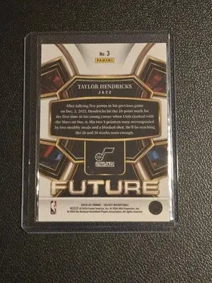 2023-24 Panini Select #3 Taylor Hendricks Select Future Silver Prizms - Basketball Card Single