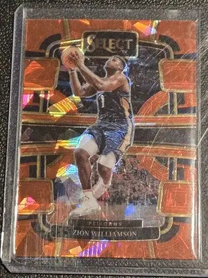 2023-24 Panini Select #36 Zion Williamson Orange Flash Prizms - Basketball Card Single