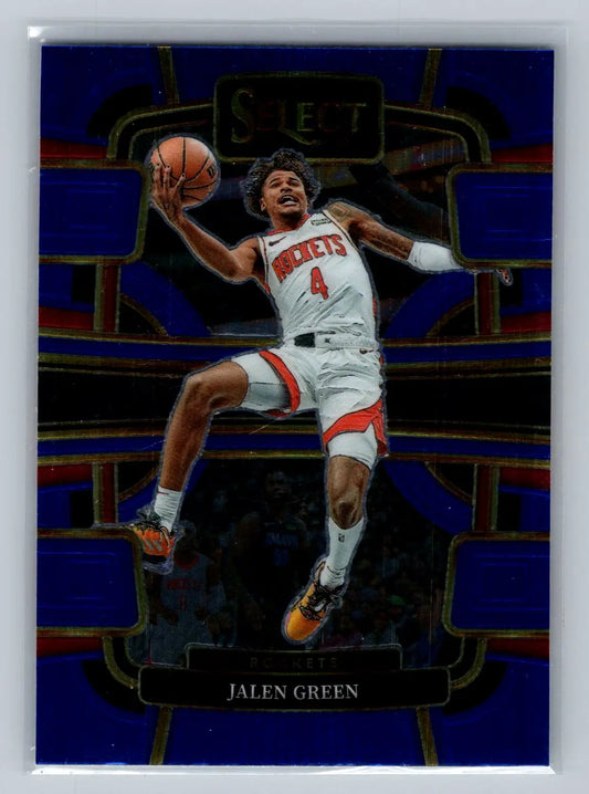 2023-24 Panini Select #42 Jalen Green Blue (Retail Base) Houston Rockets - Basketball Card Single