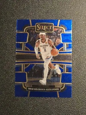2023-24 Panini Select #57 Shai Gilgeous-Alexander Blue Prizms - Basketball Card Single