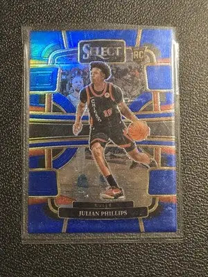 2023-24 Panini Select #82 Julian Phillips Blue Prizms - Basketball Card Single