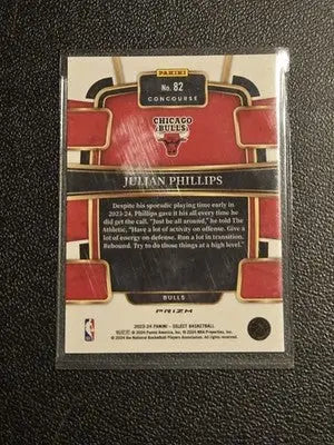 2023-24 Panini Select #82 Julian Phillips Blue Prizms - Basketball Card Single