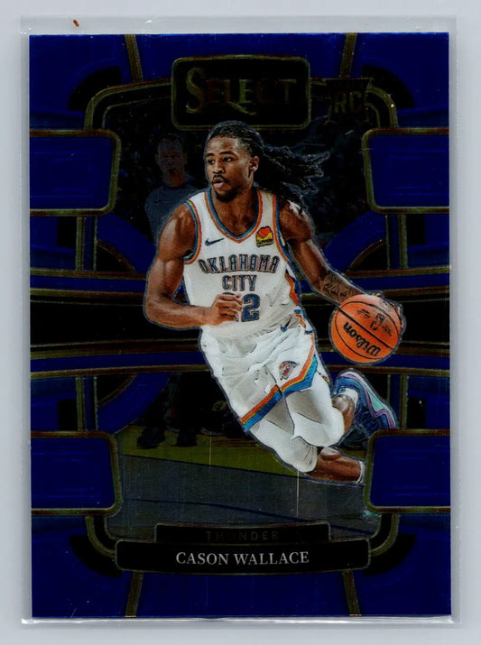 2023-24 Panini Select #88 Cason Wallace Blue (Retail Base) Thunder Rookie - Basketball Card Single
