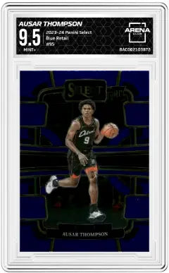 Graded Panini Select Ausar Thompson basketball trading card from 2023-24 Arena Club