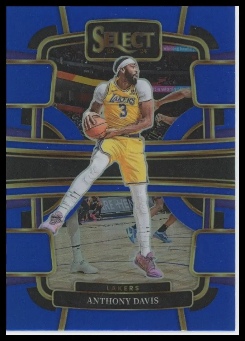 2023-24 Panini Select Blue Concourse Anthony Davis #20 Los Angeles Lakers Card - Basketball Card Single