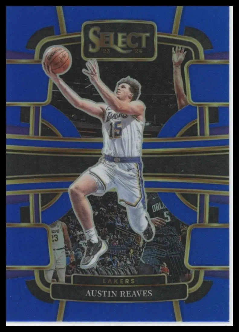 2023-24 Panini Select Blue Concourse Austin Reaves #52 Los Angeles Lakers Card - Basketball Card Single