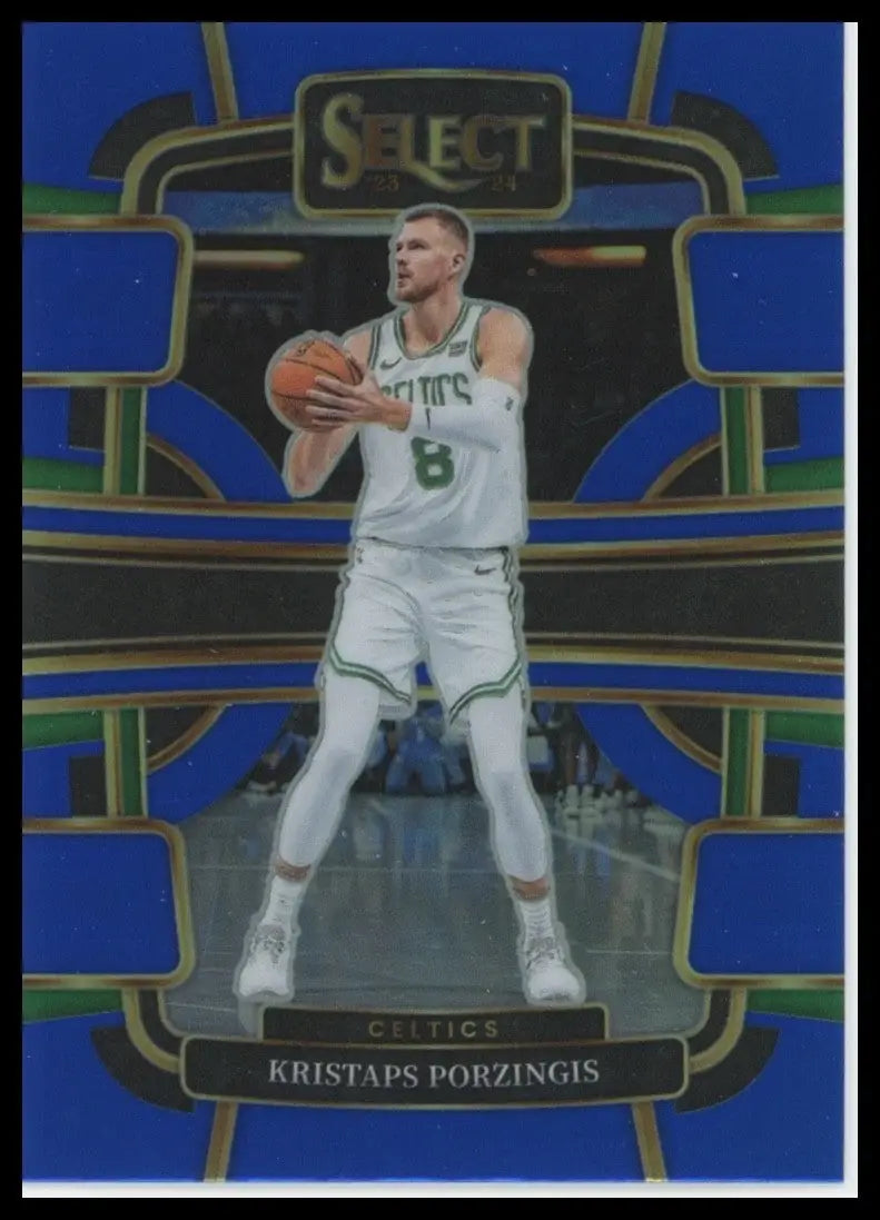 2023-24 Panini Select Blue Concourse Kristaps Porzingis #62 Boston Celtics Card - Basketball Card Single