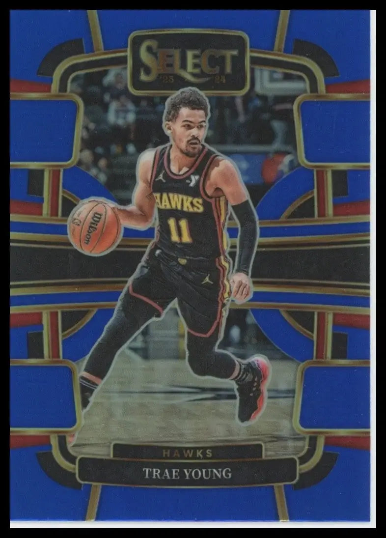2023-24 Panini Select Blue Concourse Trae Young #43 Atlanta Hawks Basketball NBA - Basketball Card Single