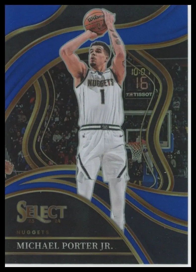 2023-24 Panini Select Blue Courtside Michael Porter Jr #223 Denver Nuggets Card - Basketball Card Single