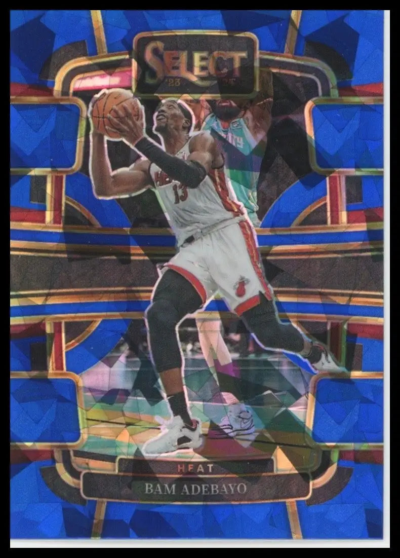 2023-24 Panini Select Blue Cracked Ice Concourse Bam Adebayo #59 Miami Heat Card - Basketball Card Single