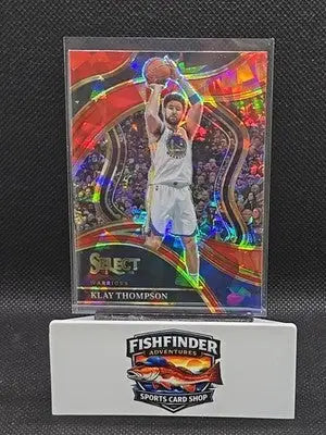 2023-24 Panini Select - Courtside Klay Thompson #203 Red Cracked Ice Prizm - Basketball Card Single