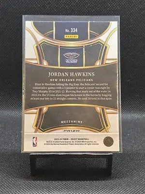 2023-24 Panini Select - Mezzanine Level Jordan Hawkins #334 Tectonic Prizm (RC) - Basketball Card Single