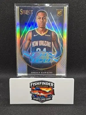 2023-24 Panini Select - Neon Icons Jordan Hawkins #25 Silver Prizm (RC) - Basketball Card Single