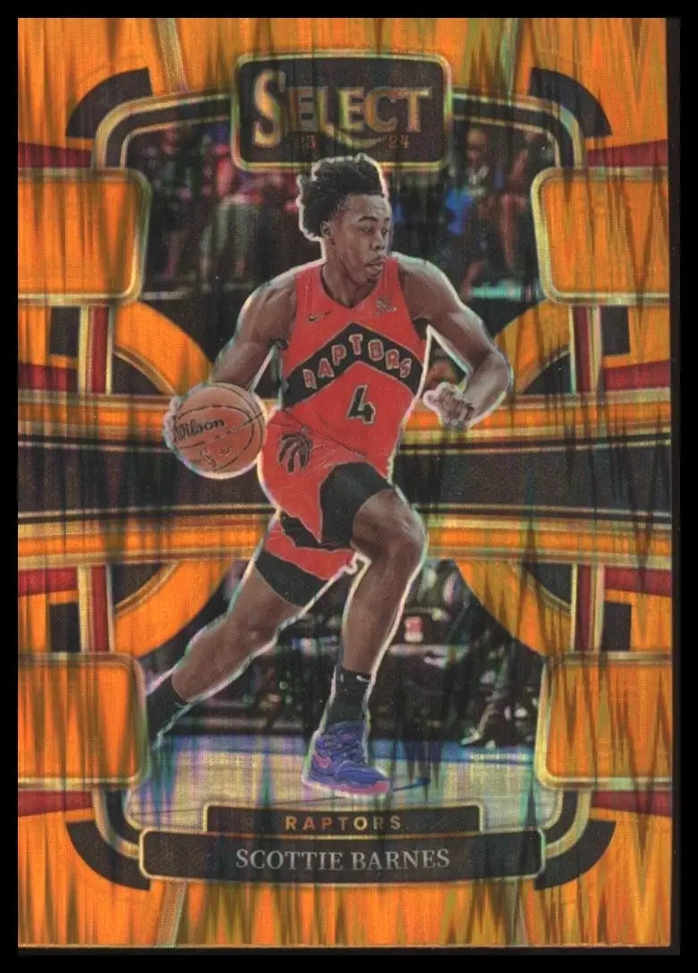2023-24 Panini Select Orange Flash Concourse Scottie Barnes #54 Toronto Raptors - Basketball Card Single