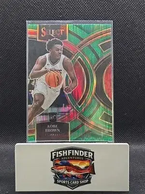 2023-24 Panini Select - Premier Level Kobe Brown #110 Green Shock Prizm (RC) - Basketball Card Single