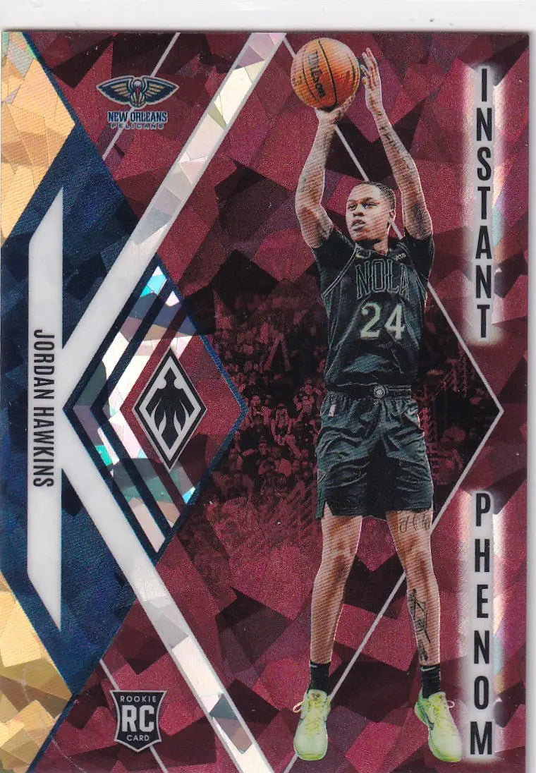 2023-24 PHOEENIX #14 JORDAN HAWKINS CRACKED ICE 102/275- NEW ORLEANS PELICANS - Basketball Card Single