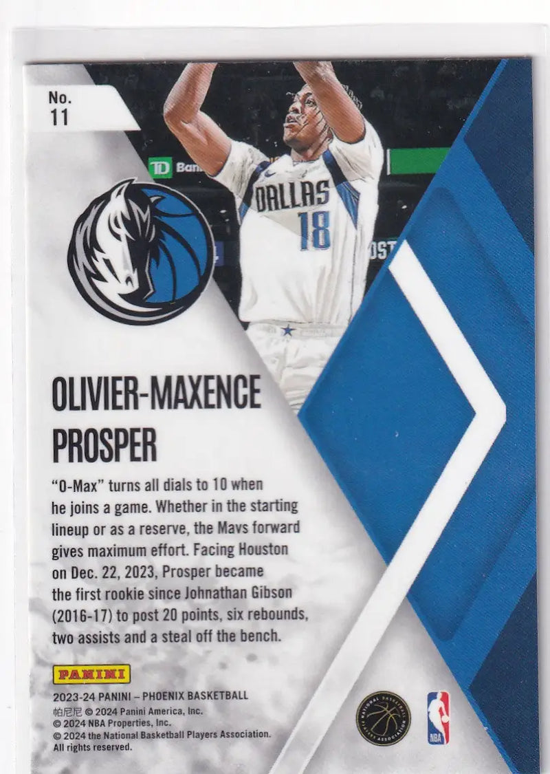 2023-24 PHOENIX #11 OLIVIER PROSPER INSTANT PHENOM- DALLAS MAVERICKS