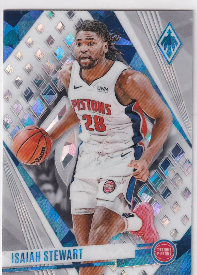 2023-24 PHOENIX #134 ISAIAH STEWART WHITE CRACKED ICE 97/125- DETROIT PISTONS - Basketball Card Single