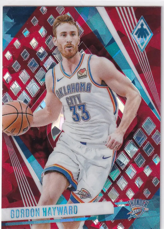 2023-24 PHOENIX #15 GORDON HAYWARD RED CRACKED ICE- OKLAHOMA CITY THUNDER - Basketball Card Single