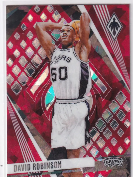 2023-24 PHOENIX #160 DAVID ROBINSON RED CRACKED ICE- SAN ANTONIO SPURS - Basketball Card Single