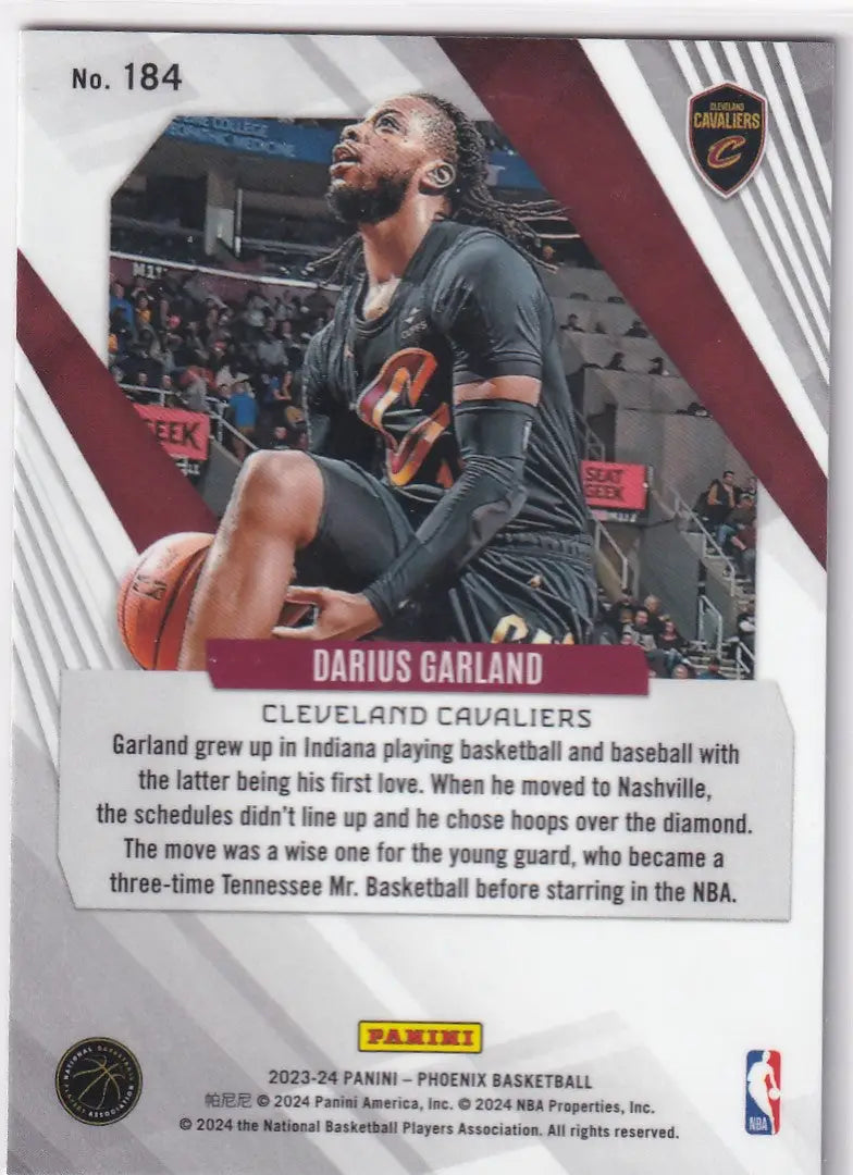 2023-24 PHOENIX #184 DARIUS GARLAND RED CRACKED ICE- CLEVELAND CAVALIERS - Basketball Card Single